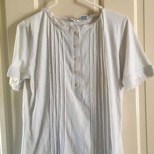 David Smith Short Sleeve Top Women Size S Oatmeal